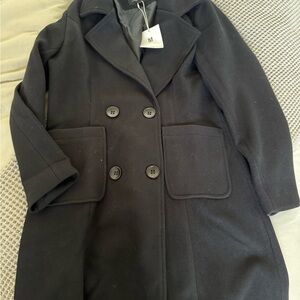 Black Double-Breasted Coat